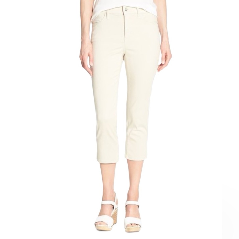 NYDJ Karen Capri Stretch Jeans Khaki  Size 10